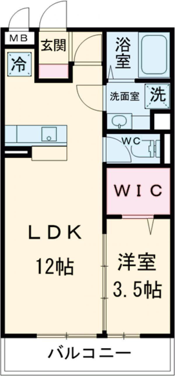 花水木I棟(1LDK/3階)の間取り写真