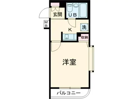 日興パレス小金井PARTⅡ(1K/2階)の間取り写真