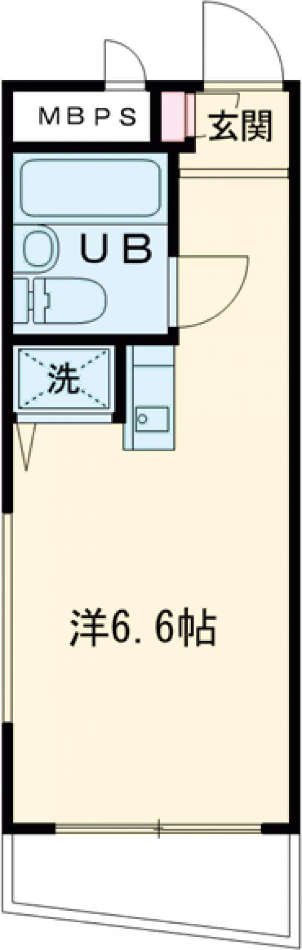 日興パレス桜新町(ワンルーム/2階)の間取り写真