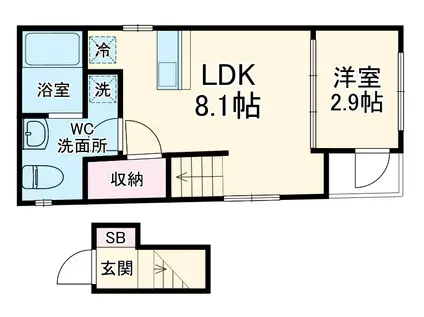 エスカリエ名駅(1LDK/3階)の間取り写真