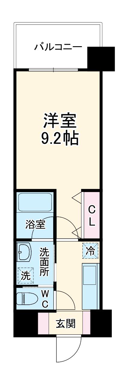S-FORT名駅南五丁目(1K/3階)の間取り写真