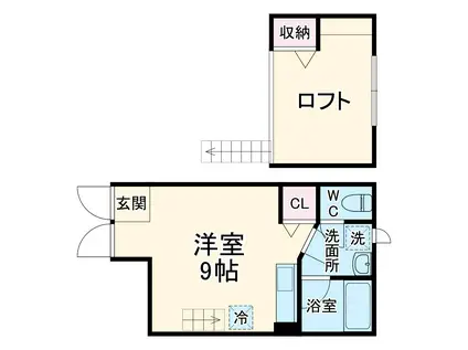 SUCCESS Ⅲ(ワンルーム/2階)の間取り写真