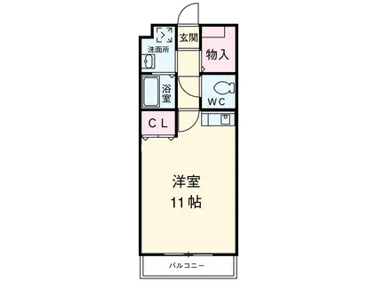 パークステージ中村(ワンルーム/4階)の間取り写真