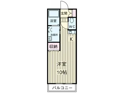 ヴェルデ橋本(ワンルーム/2階)の間取り写真