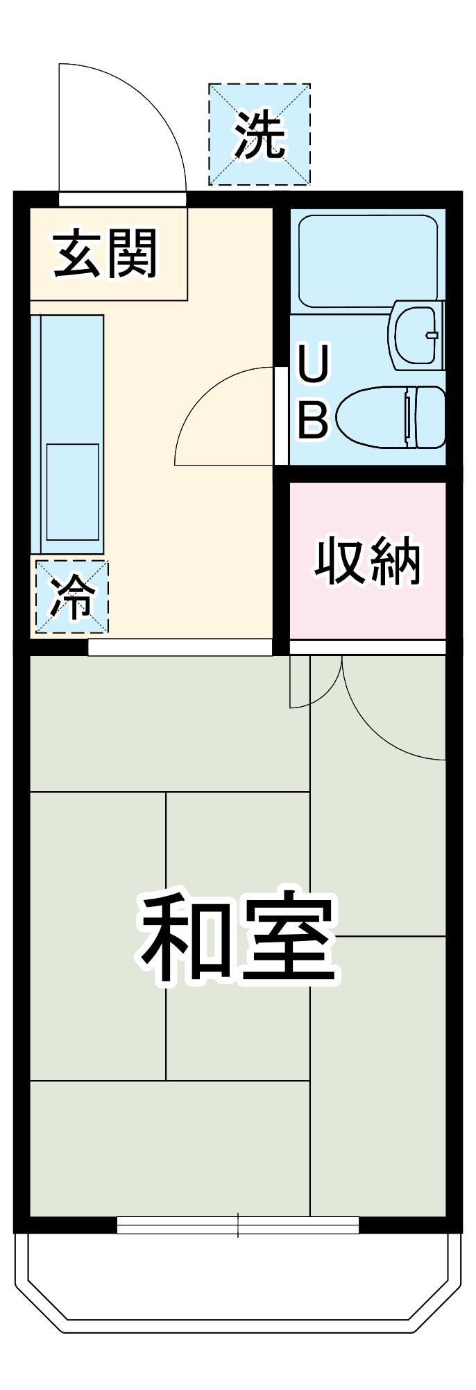 YD晴嵐荘(1K/2階)の間取り写真