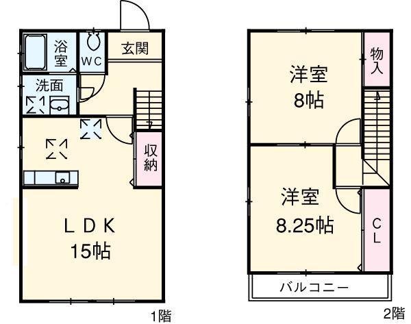リッツハウス(2LDK)の間取り写真