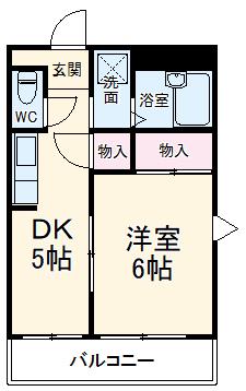 アビタシオン山田(1DK/4階)の間取り写真