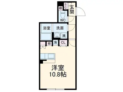 WELLCOURT NAKAMURA‐KOUEN(ワンルーム/3階)の間取り写真