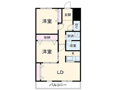 スターハイツミナミ(2LDK/2階)の間取り写真
