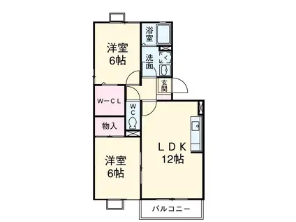 サン・アゼーラ(2LDK/2階)の間取り写真