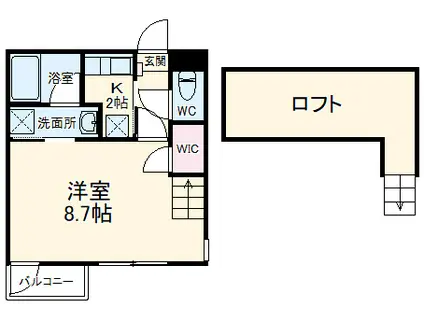 SUCCESSⅥ(1K/1階)の間取り写真