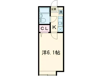 エクレール東小岩ⅡA(1K/2階)の間取り写真
