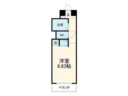 WILL OLYMPIA金沢八景(1K/1階)の間取り写真