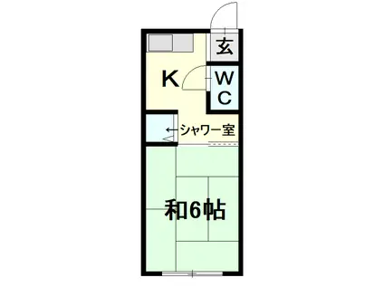 真弓ビル(1K/1階)の間取り写真