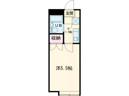 エクレール東小岩(1K/1階)の間取り写真