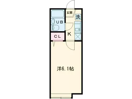 エクレール東小岩(1K/2階)の間取り写真