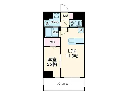 アリエッタNAGOYA(1LDK/3階)の間取り写真