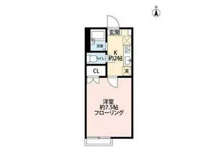 WELINA SHOE Ⅱ(1K/1階)の間取り写真