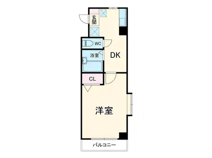 ラグラシューズ(1DK/2階)の間取り写真