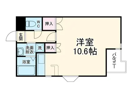 サン・ロイヤル(1K/2階)の間取り写真
