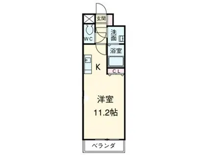 CASA RAFFINE DUEX(ワンルーム/4階)の間取り写真