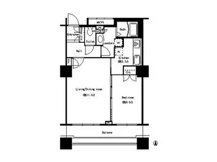 パークアクシス名駅南(1LDK/10階)の間取り写真