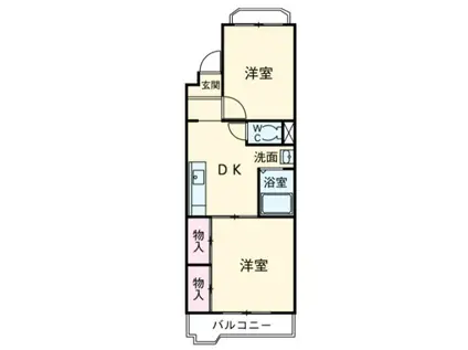 第二佐藤ハイツ(2DK/2階)の間取り写真