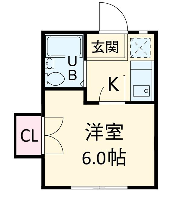 パールハイツ(1K/2階)の間取り写真