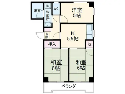 シェモアヤトミ(3DK/1階)の間取り写真