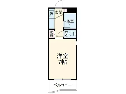 コモラード橋本Ⅱ(1K/3階)の間取り写真