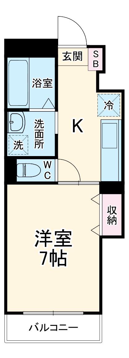 RUHE(1K/2階)の間取り写真