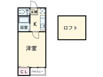 CLAUDIA太閤(1K/2階)の間取り写真