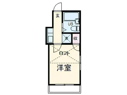 ドミールシーマⅡ(1K/1階)の間取り写真