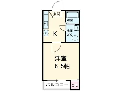 LA MAISOM YS本陣(1SK/2階)の間取り写真