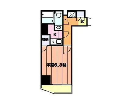 レオーネ金町(1K/8階)の間取り写真
