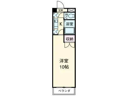 GRANDY太閤(1K/2階)の間取り写真