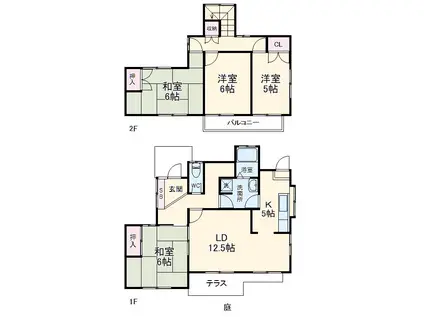京成電鉄本線 京成臼井駅 徒歩26分 2階建 築48年(4LDK)の間取り写真