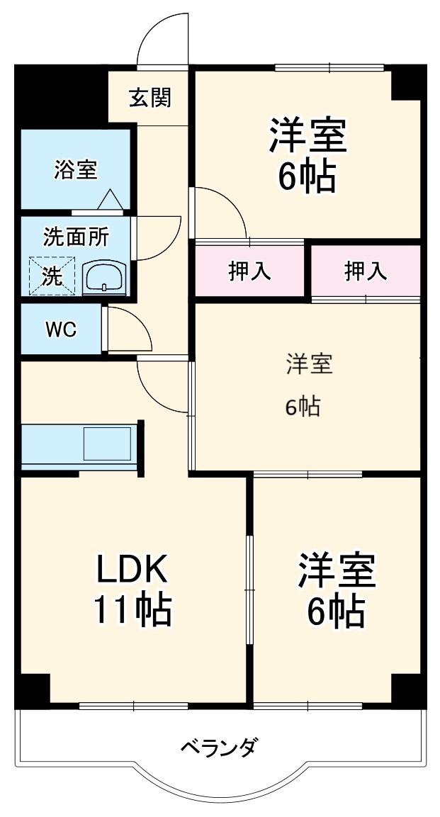 ソシエ 2001(3LDK/2階)の間取り写真
