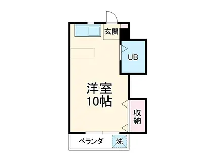 キクスイハイツ(ワンルーム/2階)の間取り写真