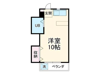 キクスイハイツ(ワンルーム/3階)の間取り写真