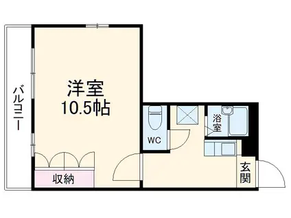 パレス名四十一屋Ⅱ(1K/2階)の間取り写真