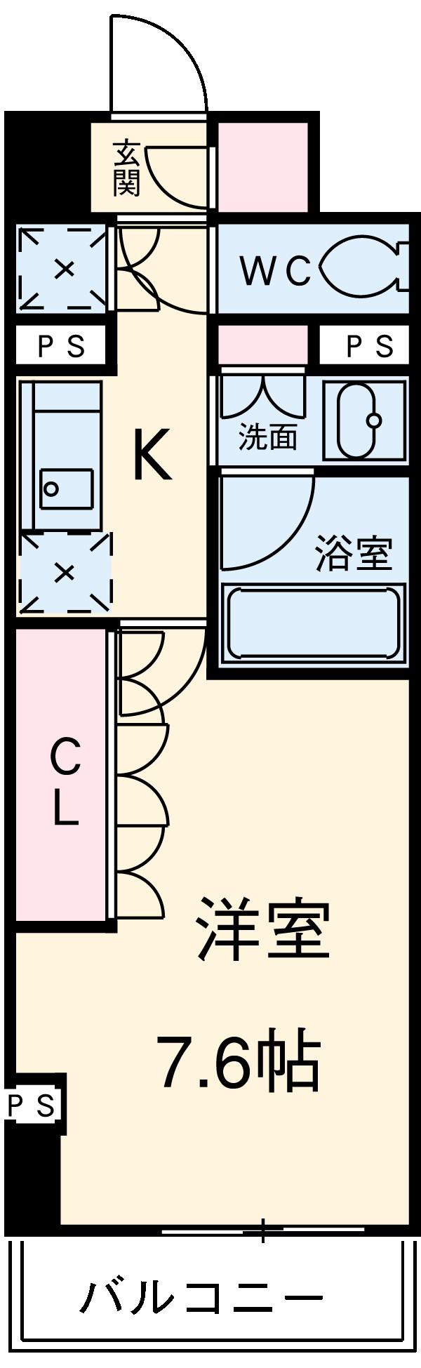 パークアクシス名駅南グランデ(1K/10階)の間取り写真