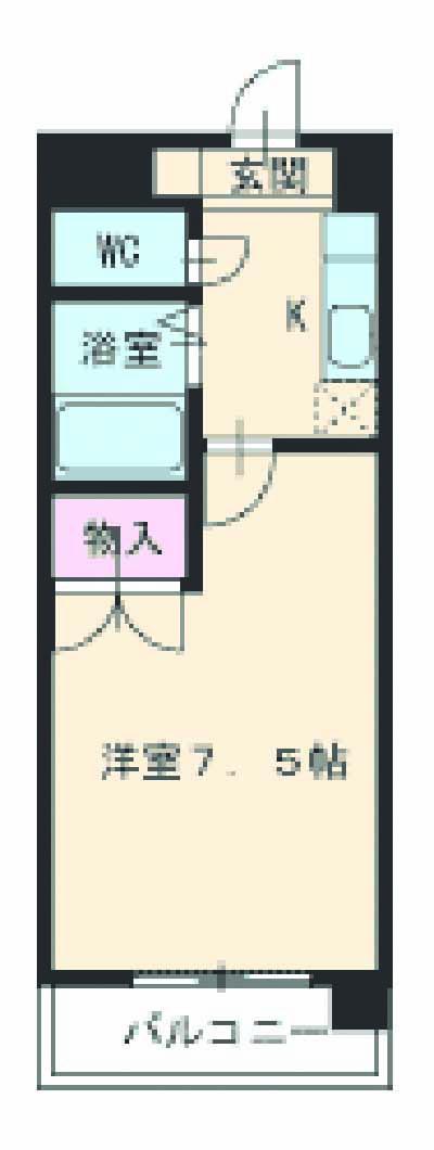 ヒサゴハイツⅡ(1K/5階)の間取り写真