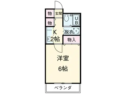 シングルマンションまこと(1K/3階)の間取り写真