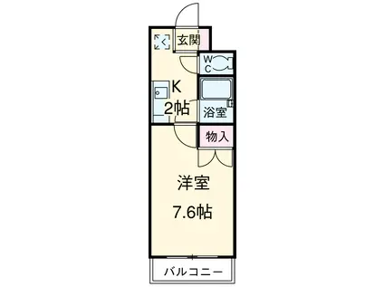 メゾン大橋(1K/2階)の間取り写真
