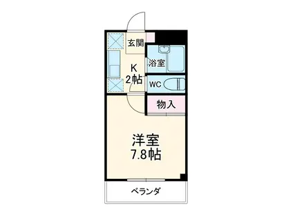SATOマンション(1K/1階)の間取り写真