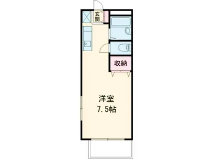 STAR・RING江戸川(1K/2階)の間取り写真