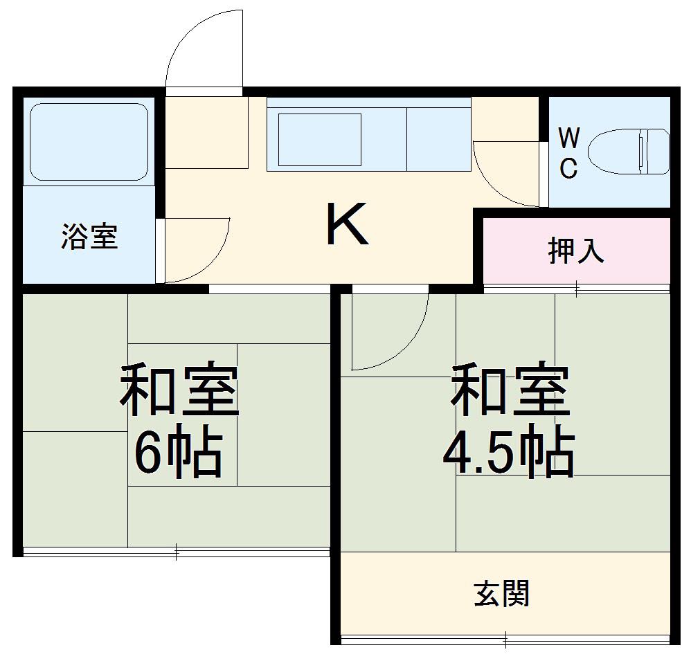 前田様 243(2DK/1階)の間取り写真
