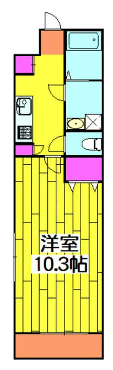 トライアングル綾瀬 6階階 間取り