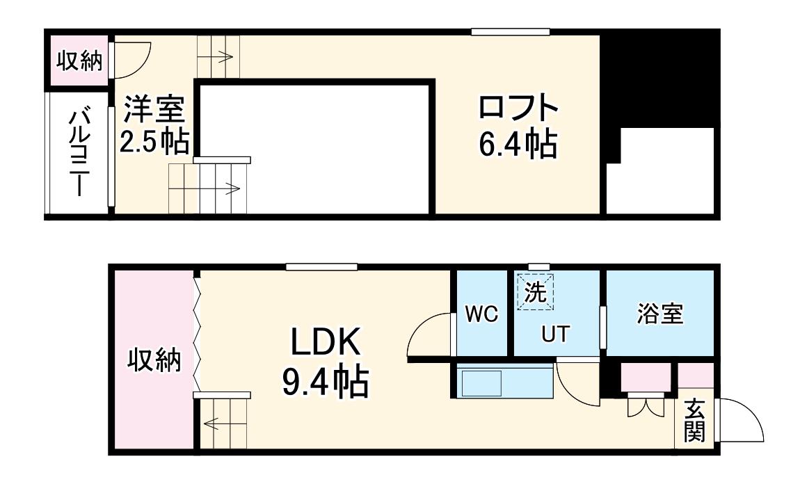 VIA・MONTE(1LDK/1階)の間取り写真